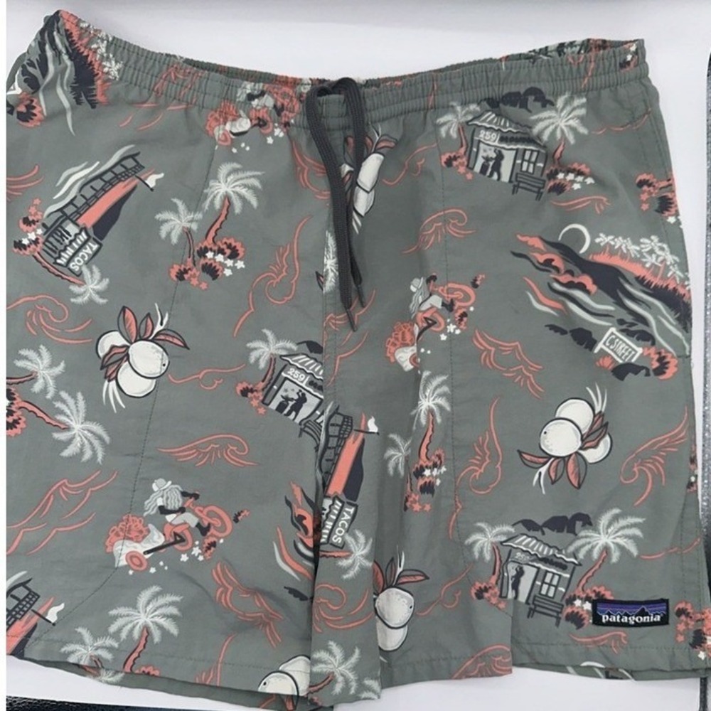 Patagonia Baggies 5" Taco Stand Print Swim Shorts Men's M SP17‎ 57020